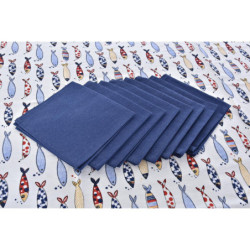 Table linen set DKD Home Decor 150 x 250 x 0,5 cm Red Blue White (2 Units)