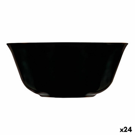 Bowl Luminarc Carine Negro Black Glass 12 cm Multi-use (24 Units)