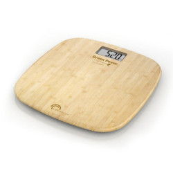 Digital Bathroom Scales Little Balance Green Power USB Energy Bamboo 30 x 30 cm