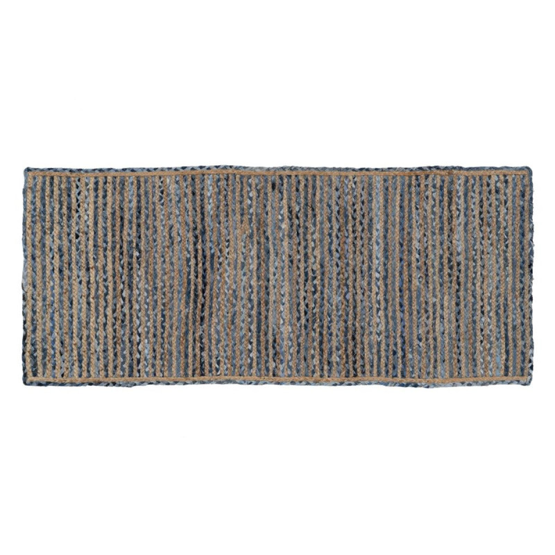 Carpet Natural Blue Cotton Jute 170 x 70 cm