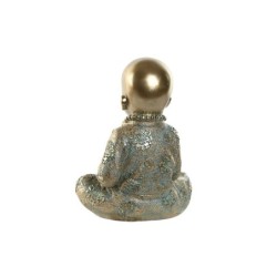 Decorative Figure Home ESPRIT Golden Monk Oriental 17 x 13,6 x 21,8 cm