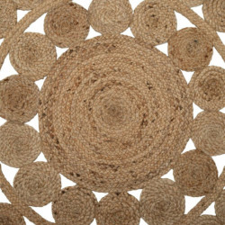 Carpet 120 x 120 x 1 cm Natural Jute