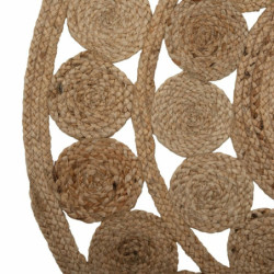 Carpet 120 x 120 x 1 cm Natural Jute