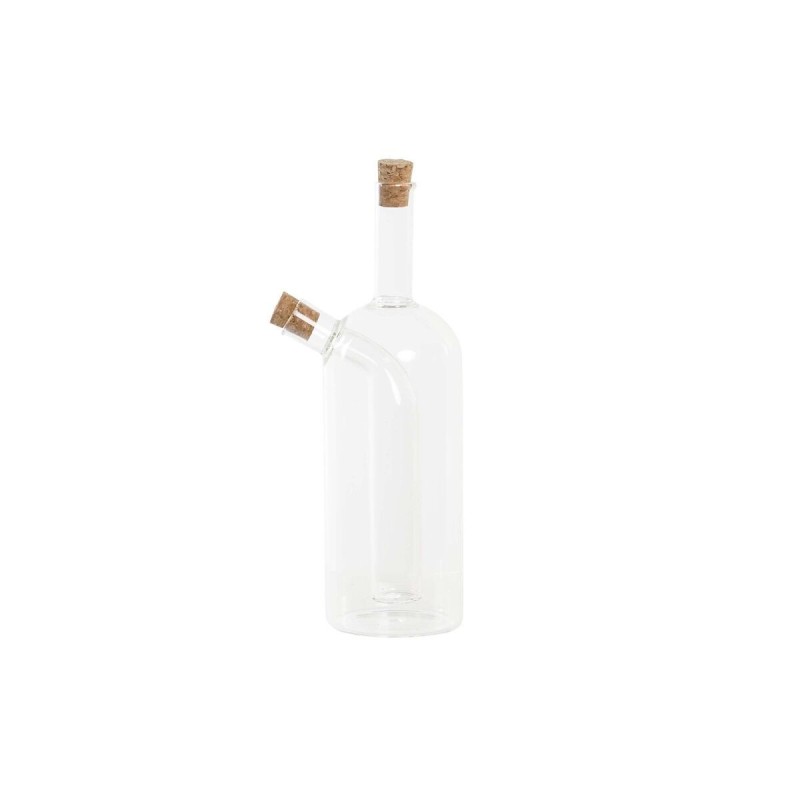 Cruet DKD Home Decor 9 x 6,5 x 21,5 cm Transparent Cork 500 ml Borosilicate Glass