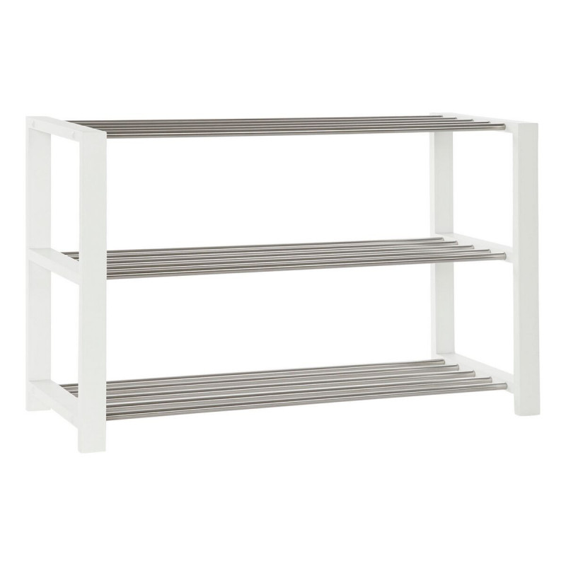 Shoe Rack DKD Home Decor 8424001835041 White Multicolour Silver Wood Metal 80 x 30 x 50 cm