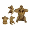 Decorative Figure Gorilla Golden Resin (9 x 18 x 17 cm)