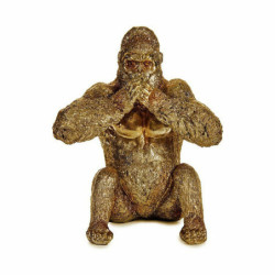 Decorative Figure Gorilla Yoga Golden 11 x 18 x 16,2 cm (12 Units)