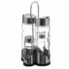 Salt Shaker with Lid Secret de Gourmet Multicolour Transparent Glass Stainless steel