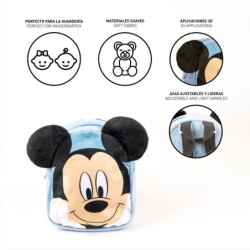 School Bag Mickey Mouse Light Blue 18 x 22 x 8 cm