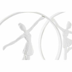 Decorative Figure DKD Home Decor 23 x 9 x 33 cm White Ballet Dancer (2 Units)