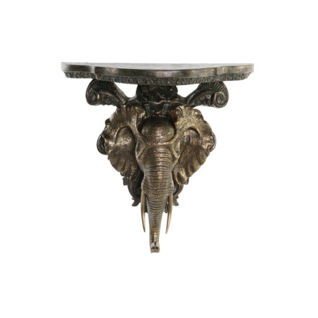 Shelve DKD Home Decor Elephant Golden Resin (36,5 x 16,5 x 36 cm)