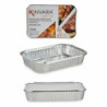 Set of Kitchen Dishes Disposable With lid Aluminium 21 x 6 x 30,5 cm (24 Units)