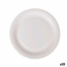 Plate set Algon Disposable White Cardboard 23 cm (10 Units)