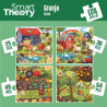 Child's Puzzle Colorbaby 4-in-1 174 Pieces Farm 68 x 68 cm (6 Units)