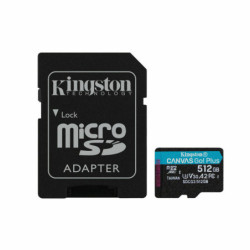 Micro SD Memory Card with Adaptor Kingston SDCG3/512GB          Class 10 512 GB UHS-I