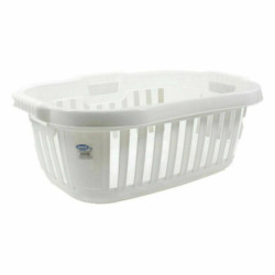 Laundry basket Tontarelli Hipster White 50 L 66 x 44 x 25 cm (6 Units)