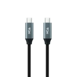 USB-C Cable NANOCABLE 10.01.4301-L150 Black 1,5 m 4K Ultra HD (1 Unit)