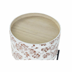 Side table DKD Home Decor Black Metal White 38 x 38 x 39 cm MDF Wood