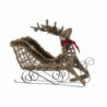 Sledge DKD Home Decor Natural Metal wicker Plastic Reindeer 68 x 20 x 47 cm