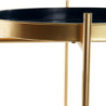 Side table DKD Home Decor Golden Metal Navy Blue (40 x 40 x 50 cm)