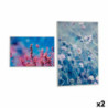 Canvas Flowers 81,5 x 3 x 121,5 cm (2 Units)