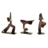 Decorative Figure Home ESPRIT Pink Golden Yoga Scandi 19 x 6 x 26 cm (3 Units)