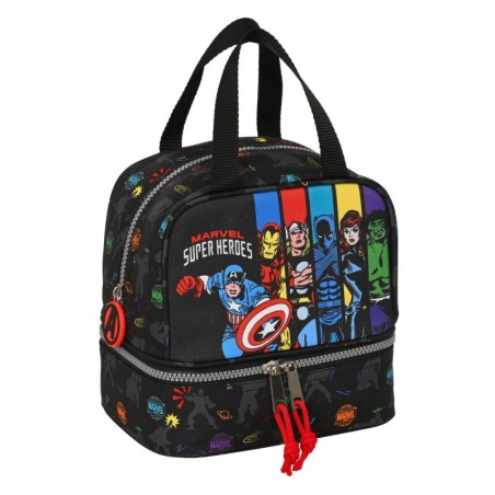 Lunchbox The Avengers Super heroes Black 20 x 20 x 15 cm