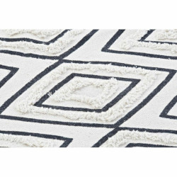 Carpet DKD Home Decor 160 x 250 x 0,7 cm Black Polyester Cotton White Rhombus Boho