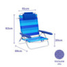 Folding Chair Marbueno Stripes Blue 61 x 82 x 68 cm