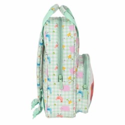 School Bag Safta Granja White Light Green (20 x 28 x 8 cm)