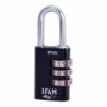 Combination padlock IFAM Combi30 Black Aluminium Chrome-plated steel (3 cm)