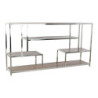 Console DKD Home Decor 190 x 40 x 96 cm Silver Steel Plastic MDF Wood