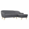 3-Seater Sofa DKD Home Decor 8424001799442 Grey Multicolour Natural Wood Rubber wood Scandi 230 x 144 x 84 cm