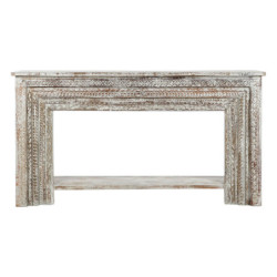 Console Home ESPRIT White Wood 160 x 39 x 86 cm