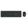 Keyboard and Mouse Bluestork Easy Slim AZERTY Black French