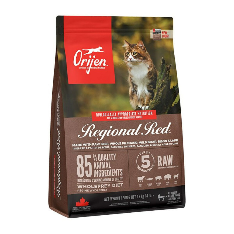 Cat food Orijen Regional Red Adult Veal Lamb Beef Wild Boar 1,8 kg