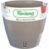 Self-watering flowerpot Riviera With water reserve Taupe polypropylene Circular Ø 36 x 33 cm