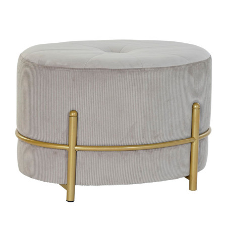 Bench DKD Home Decor   Beige Golden Metal Polyester Velvet (51 x 36 x 33 cm)