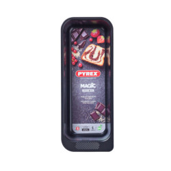 Oven Mould Pyrex Magic Rectangular Black Ø 26 cm (6 Units)