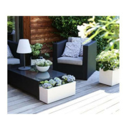 Planter EDA Graphit Up Rectangular White 79,5 x 29,5 x 29,5 cm