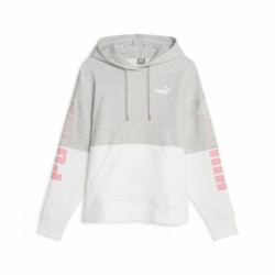 Women’s Hoodie Puma Power Colorblock White Grey