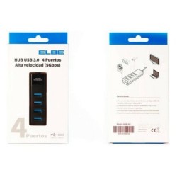 4-Port USB Hub 3.0 ELBE HUB401 Black