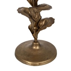 Candleholder Golden Iron 9,5 x 9,5 x 21 cm