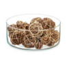 Set of Decorative Balls Brown White (12 Units)