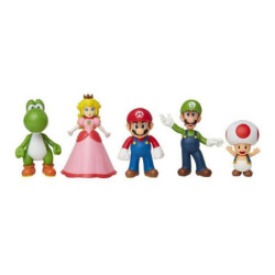 Set of Figures Super Mario Mario and his Friends 5 Pieces