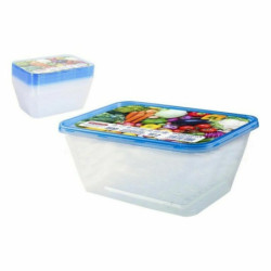 Set of 8 lunch boxes Privilege 1L Rectangular 17,5 x 12 x 7 cm (24 Units)