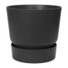 Plant pot Elho Greenville Black Plastic Circular Ø 40 cm Ø 39 x 36,8 cm