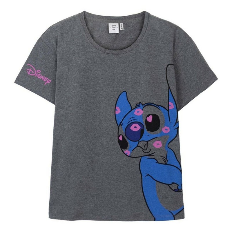 Women’s Short Sleeve T-Shirt Stitch Dark grey Grey