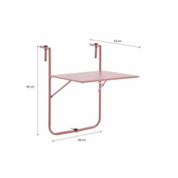 Folding Table 60 x 78 x 86-101 cm Steel