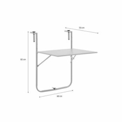 Picnic table Steel 60 x 78 x 86-101 cm